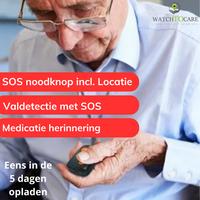 WatchToCare Gold GPS Alarmknop - deze maand inclusief Gratis draadloos laadstation t.w.v. € 19,95 - op=op